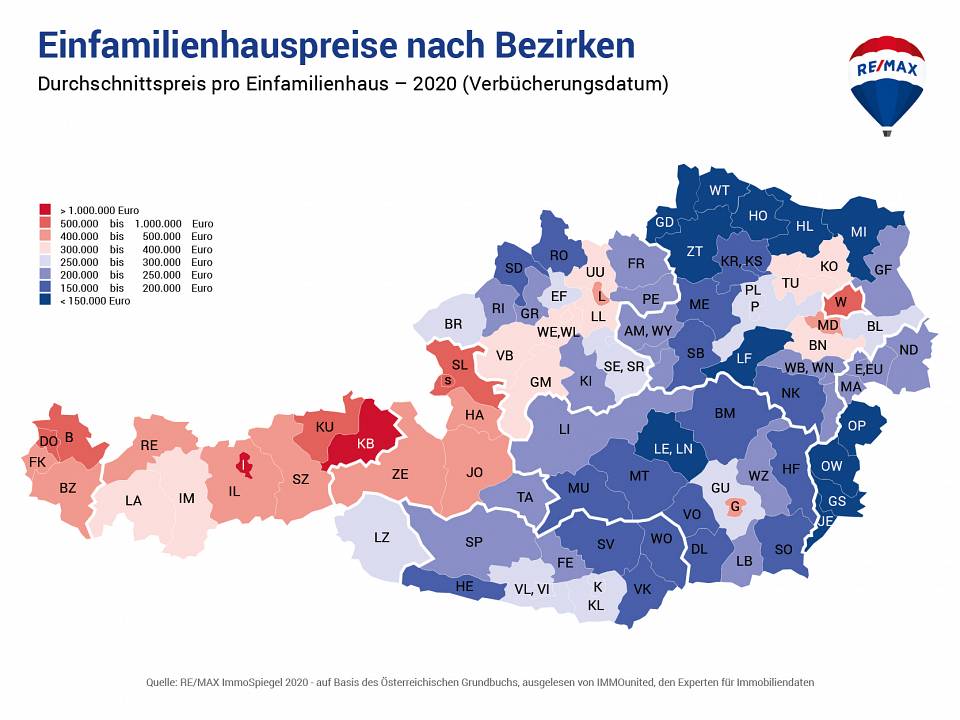 17722 538706 2a REMAX ImmoSpiegel Chart EINFAMHAUSER PREIS OEST BEZIRKE 2020total 2021 04 29 2 JI 01